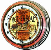 chrome_clock_31cm_highway_66_the_mother_road