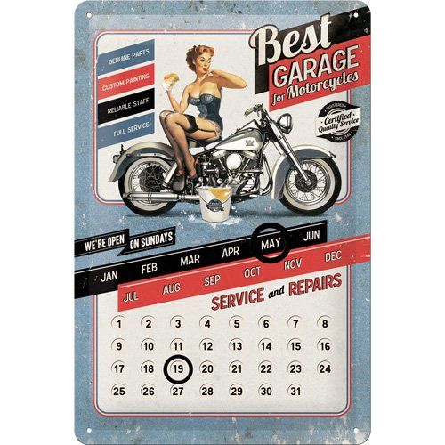 metal_calendar_20x30_best_garage___blue